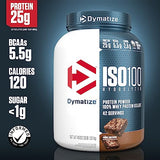 Dymatize ISO 100 Whey Protein Powder with 25g of Hydrolyzed 100% Whey Isolate, Fudge Brownie, 49 Ounce