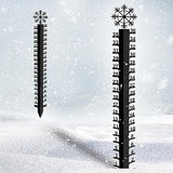 36 inch Snow Gauge Outdoor,Snowflake Iron Art Snow Gauge,Metal Snow Measuring Stick,Snowfall Measuring Gauge Snow Ruler,Snow Depth Measure Rod for Yard, Lawn, Garden and Christmas Decoration Gift