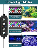 SEAOURA Led Aquarium Light for Plants-Full Spectrum Fish Tank Light with Timer Auto On/Off, 48-54 Inch, Adjustable Brightness, White Blue Red Green Pink LEDs with Extendable Brackets for Freshwater