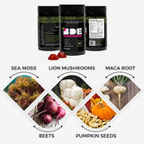 BDE Wildcrafted Sea Moss Gummy Maca Root, Beets, Lions Mane Mushroom, Vitamin D + E - Vegan Collagen, Zinc, Immunity & Detox, Gut Health - 60 Count