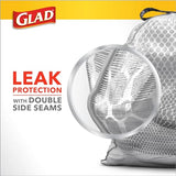 Glad ForceFlex Tall Kitchen Drawstring Trash Bags, 13 Gal, Fresh Clean Scent with Febreze, 110 Ct