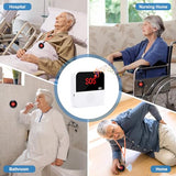 WiFi Smart Wireless Caregiver Pager Call Button Emergency Alert System Life Alert Button for Elderly Patient Seniors Disabled 1 SOS Panic Button 1 Receiver(Only Supports 2.4GHz & No Monthly Fee)