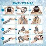 Neck Ice Pack Wrap, Cervical Ice Pack,Cervical Cold Compress Ice Packs for Neck Injuries, Reusable Cold Hot Therapy Adjustable Flexible Gel Ice Wrap for Neck Pressure,Surgery Pain Instant Relief