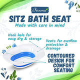 Fivona Unisex Sitz Bath Seat for Soak - Hemorrhoid, Fissure, Postpartum Care - BPA Free, Ergonomic Seat, Anti-Spill - Universal Fit - Yoni Steam Seat