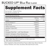 Bucked Up Pre-Workout Powder, Blue Raz, Vitamin B12 and 200mg Caffine, Increase Energy, Pump, Focus and Strength, Keto Friendly, No Sugar, 25 Servings