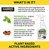 HARRIS Peppermint Oil Mice & Rodent Repellent Spray for House and Car Engines, Humane Mouse Trap Substitute, 20oz