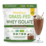 MariGold Grass-fed Whey Protein Isolate Powder - Rich Chocolate Malt Flavor - 1 Lb | 100% Pure, Cold-Processed, Micro-Filtered, Undenatured, Non-GMO, rBGH Free, Soy Free, Gluten Free, Lactose Free