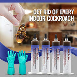 Neogen Surekill Roach Gel Bait - Roach Killer - Cockroach Killer Gel - Animal Friendly Roach Killer - Roach Gel Indoor infestation - Available with Premium Quality Centaurus AZ Gloves- 4× 40g