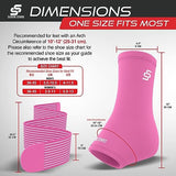 Sleeve Stars Ankle Brace for Women & Men, Achilles & Plantar Fasciitis Relief Compression Sleeve, Foot Brace with Ankle Support Strap, Heel Protector Wrap for Pain, Tendonitis & Sprain (Pair/Hot Pink)