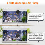 Aquarium Air Pump Aerator Pump: Upgraded Ultra Silent Air Pump for Fish Tank High Energy Saving Fish Tank Aerator Aquarium Accessories with Check Valve Air Stone 1-15 Gallon Fish Tank Bubbler 1W