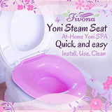 Fivona Yoni Steam Seat Over the Toilet for V Steaming and Sitz Bath Soak - Vaginal Steaming Tub - Basin for Hemorrhoids and Postpartum Care - Fits Most Toilet Shapes