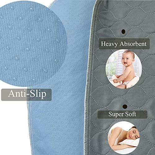 HUNAIGEE Waterproof Seat Protector Pads Heavy Absorbent Chair Pads for Incontinence Reusable Chuck Pads Washable for Adults Elderly Kids Pets 21"X22"(4Pack)