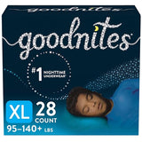 Goodnites Nighttime Bedwetting Underwear, Boys' X-Large (28 Count), 14 Count(Pack of 2)