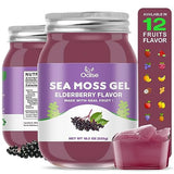 OALSE Sea Moss Gel Organic Dietary Supplement- Wildcrafted Irish Sea Moss Gel Elderberry for Overall Health and Immune Support,18.5 Ounce Seamoss Gel
