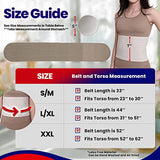 Hernia Belt for Men and Women – Beige Abdominal Binder Belly Band For Umbilical Hernias & Navel Belly Button Hernias With Compression Pad For Hernia Support and Stomach Hernia Brace Pain Relief (L/XL)