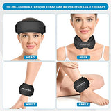 Neck Ice Pack Wrap,Cervical Ice Pack,Cold Compress Ice Packs for Neck Injuries Reusable Cold & Hot Therapy Adjustable Flexible Gel Migraine Ice Head Wrap for Neck Pressure,Surgery Pain Instant Relief