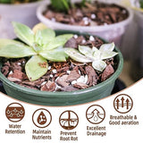 CJGQ Orchid Bark Potting Mix 9Quart, Mix Pine Bark and Organic Perlite for Plants, Orchid Fertilizer Garden Soil for Root Development, Improve Drainage and Aeration