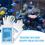 Aquarium Ammonia Test Strips for Freshwater: 150 PCS 10 in 1 Ammonia Test Kit for Aquarium Fish Tank Water Testing Kit for Aquarium Pond - Testing Ammonia Nitrate Nitrite pH,etc