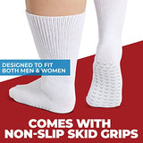 2 Pairs Extra Wide Socks For Swollen Feet, Diabetic Socks for Men, Diabetic Non Slip Socks, Diabetic Socks Women, Hospital Socks with Skid Grips, Non Slip Socks For Elderly, Extra Wide Diabetic Socks