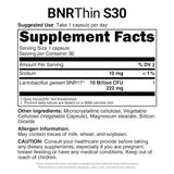 AceBiome BNRThin S30, Lactobacillus Gasseri BNR17, 10 Billion CFU Guaranteed, 30Capsules