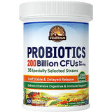 VITALITOWN Probiotics | 200 Billion CFUs 36 Strains | 60 ct | Shelf Stable, Acid & Bile Resistant | Replenish Good Cultures, Intensive Digestive & Immune Support | Vegan, Non-GMO, No Dairy