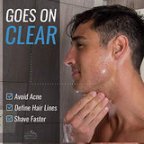 Men's Shave Gel - Clear Shaving Gel So You Can See Where You Are Shaving – For Full Shaves and Tightening Beard Lines - 8oz by Rocky Mountain Barber Company