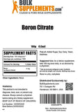 BulkSupplements.com Boron Citrate Powder - Boron 5mg, Boron Supplement for Men & Women, Food Grade Boron - for Bones & Joints Support, 5mg of Boron, 100mg per Serving, 100g (3.5 oz)