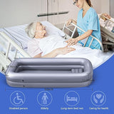 Medical Inflatable Bathtub,Shower Bath Basin Kit, PVC Portable Bathtub with Electric Air Pump,Portable Bathtub Wash Full Body in Bed Bath,for Elderly (Basin Kit)