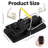 Qualirey 18 Pcs Mouse Traps Plastic Mice Trap House Indoor Rat Trap Quick Effective Safe Mouse Traps for Warehouse Garden Kitchen 3.86 x 1.81 x 2.17 Inch (Black,Yellow)