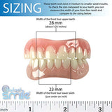Instant Smile Comfort Fit Flex Teeth - Upper and Lower Matching Set, Natural Shade! Fix Your Smile at Home Within Minutes!