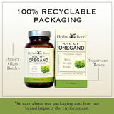 Herbal Roots Oil of Oregano - Made from Mediterranean Oregano Oil - 90 Easy to Swallow Softgel Capsules - Extra Strength 150mg