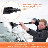 Elefama 3-in-1 Snow Shovel Kit for Car Emergency Driveway Snow Removal with Ice Scraper and Snow Brush Window Windshield Portable Collapsible Snow Shovel for Backyard Trucks SUV Deck Stairs