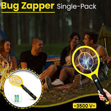 Electric Fly Swatter Racket - Indoor Bug Zapper for Home, Fly Zapper, Mosquito Killer, Gnat Control, Pest Insect Catcher, Fly Swatter & Bug Zapper Outdoor, Indoor Mosquito Zapper