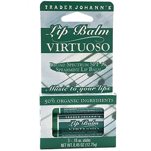 Trader Joe's Virtuoso SPF 15 Spearmint Lip Balm