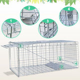 Animals Trap Cage Cover, Trap Cage Cover with Mesh Window for 1-2 Door Humane Animal Trap Cage 32 x 10 x 12inch, Cage not Included (Trap Cage+ Glover)