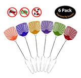 Supreme Bug & Fly Swatter 6-Pack – Braided Metal Handle 6 Pack Fly Swatters, Multi Pack Colors, – for Indoor/Outdoor – Flyswatter (21 inch- Set of 6)