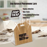 POPTRAP 20 Pack Pantry Moth Traps, Non-Toxic Glue Moth Trap for Food and Cupboard, Traps with Natural Pheromones, Wood Grain Appearance for Pantry Moths