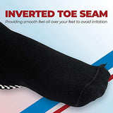 Extra Wide Socks for Swollen Feet, Diabetic Socks for Men, Hospital Socks, Extra Wide Bariatric Socks, Non Slip Socks Mens and Womens, Diabetic Socks for Men, Wide Socks Men - 2 Pairs Black