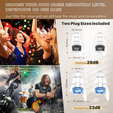 Hearprotek 2 Pairs High Fidelity Concert Ear Plugs, Silicone Reusable Noise Reduction Musicians Earplugs,Hearing Protection for Loud Music,Concerts,Rave,Festival,DJ’s,Nightclub,Party (23dB & 26dB)