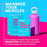 EBOOST POW Natural Pre Workout Powder – 15 Packets - Blue Raspberry - A Pre Workout Supplement for Performance, Joint Mobility Support, Energy, Focus - Men & Women - Non-GMO, Gluten-Free, No Creatine