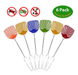 Supreme Bug & Fly Swatter 6-Pack – Braided Metal Handle 6 Pack Fly Swatters, Multi Pack Colors, – for Indoor/Outdoor – Flyswatter (21 inch- Set of 6)