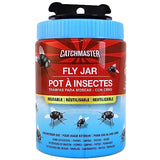 Catchmaster Reusable Fly Traps Outdoor Jar 1-Pack, Bug Catcher and Flying Insect Trap with Natural Attractant for Pest Control, Pet Safe, Non Toxic Bulk Fly Bait Traps