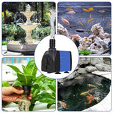 AQUANEAT Submersible Water Pump, 480GPH Fountain Pump, Small Water Pump, Aquarium Pump for Fish Tank, Outdoor Water Fountain, Hydroponics, Pond