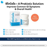 BioGaia Gastrus Chewable Tablets, Adult Probiotic Supplement for Stomach Discomfort, Constipation, Gas, Bloating, Regularity, Non-GMO, 30 Tablets, 2 Pack