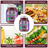 18.5OZ Sea Moss Gel, Organic Raw Wildcrafted Irish Seamoss Gel Immune and Digestive Support Vitamin Mineral Antioxidant Supplements, Elderberry,Mixed Berry Flavor