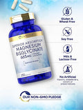 Buffered Magnesium Bisglycinate 665 mg | 250 Capsules | Chelated Essential Mineral | Non-GMO and Gluten Free Supplement | by Carlyle