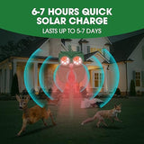 Bocianelli Animal Repeller, Raccoon Repellent Ultrasonic, Waterproof Motion Detection LED Flash Light, Solar Animal Repellent Ultrasonic Outdoor for Dogs Fox Rabbit Squirrels Coyote Cat Deterrent