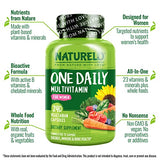 NATURELO One Daily Multivitamin for Women - Energy Support - Whole Food Supplement to Nourish Hair, Skin, Nails - Non-GMO - No Soy - Gluten Free - 240 Capsules | 8 Month Supply