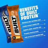 Built Bar 12 Pack High Protein Energy Bars | Gluten Free | Chocolate Covered | Low Carb | Low Calorie | Low Sugar | Delicious Protien | Healthy Snack (Peanut Butter)