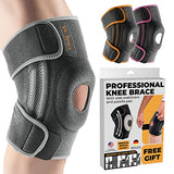 DR. BRACE ELITE Knee Brace with Side Stabilizers & Patella Gel Pads for Maximum Knee Pain Support and fast recovery for men and women-Please Check How To Size Video (Moon, Small)